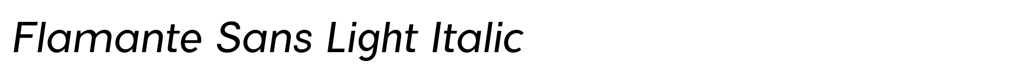 Flamante Sans Light Italic image